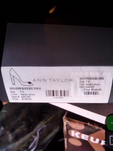 And Taylor Anaya Stone Blockabsatz Pumps M Größe 7,5 Farbe Italian Plum - Bild 3 von 3
