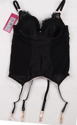 M&S Womens Marks & Spencer Black Basque Size 32A RRP £35         zz