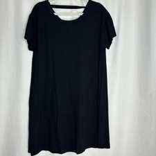 Cos black jersey knit dress shift small relaxed comfort casual