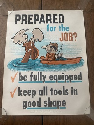 Vintage 1950 s Poster Prepared For The Job National Research Bureau USA