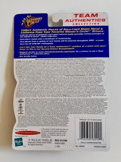 2001 Dale Earnhardt Team Authentics Winners Circle Taz Sheet Metal 1/64 - Image 2 of 4