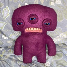 Fuggler Annoyed Alien Purple Funny Ugly Monster Plush Toy 9" Rare Spinmaster