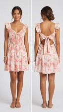 Madden NYC Tropical Floral Cut- Out Mini Dress Sz S