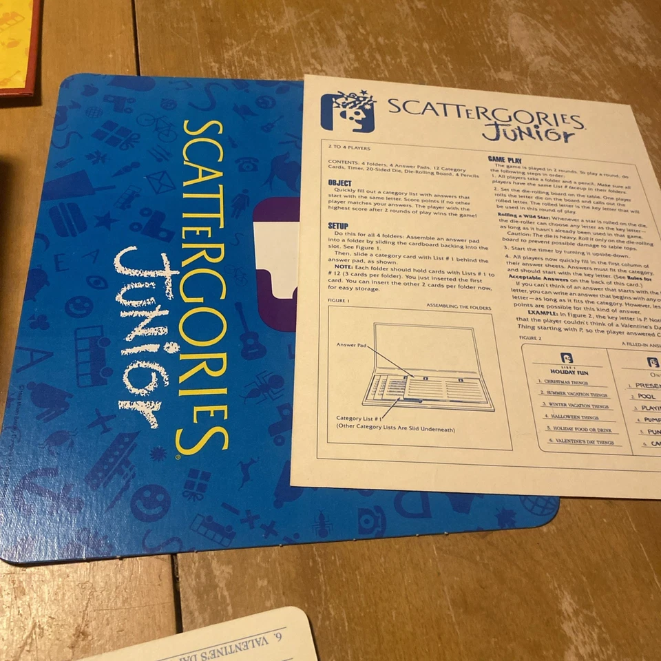 1989 Scattergories Junior Milton Bradley Palabras Fiesta Niños Familia Juego Completo Foto 3 de 4