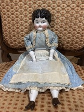 Antique German China Shoulder-Head Doll 19  c. 1840  1860 Original Dress