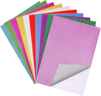 Xree 20 Blatt Glitzerpapier Zum Basteln, A4 Bunt Glitzer Papiebastelpapier Glitz