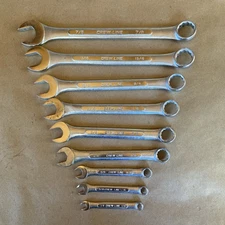 Crew Line 9 Piece Combination Wrench Set   1/4" - 7/8" 