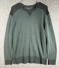 Smartwool Sparwood Sweater Men's XL Wool Blend Green Crewneck Pullover