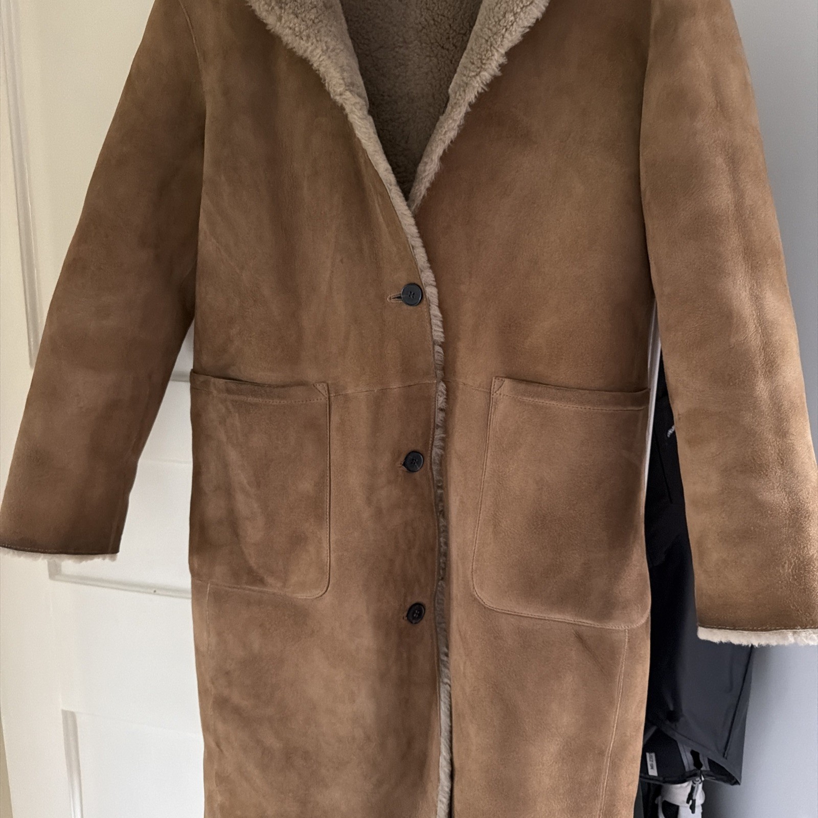 All Saints Serra Stealing  Reversible Coat Size M Rrp £1299 Very Good Condition image 2
