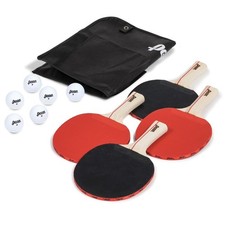 Table Tennis Set with 4 Paddles 6 Balls and Convenient Storage Pocket