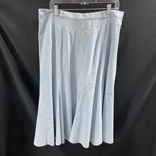 Circle T Western Skirt Light Denim by Marilyn Lenox No Size Tag