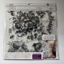 NEW IOD FLORAL Art Decor Fashion Clear Stamps Iron Orchid Decor Prima 2017 6 Pcs