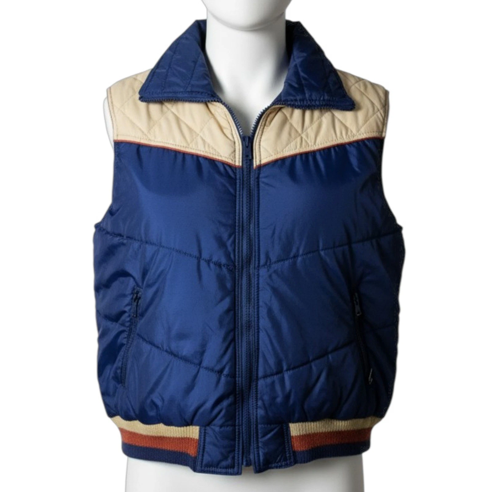 Vintage 70S/80S Deep North Puffer Jacket Mens XL With Zipper For Outdoors