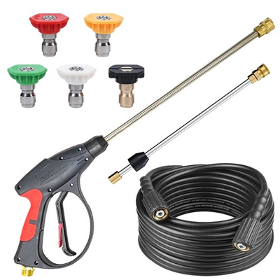 #ad 1 4quot; High Pressure Washer Gun 4000 PSI Car Wash Spray Gun Wand 5 Nozzle Hose $7.80