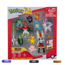 Pokemon Battle Figure 10 Pack - 4.5" Cinderace, 3" & 2" Figures with Pikachu
