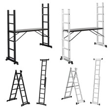 Arbeitsgerüst Alu Arbeitsbühne Baugerüst Mehrzweck 2x6 Stufe Leiter Gerüstleiter