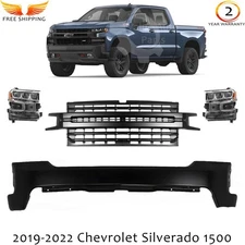 Front Bumper Paintable & Grille Kit For 2019-2022 Chevrolet Silverado 1500