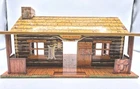 1950s MARX Bar-M-Ranch Tin Litho Log Cabin Vintage Roy Rogers