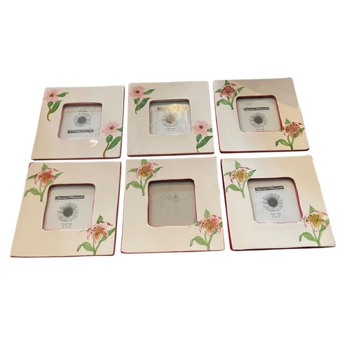 Set of 6 Picture Photo Frames 6" x 6" Tradewinds Bay Botanicals