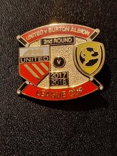 United Burton Albion 2nd Round League Cup Pin Badge 2017 _ 2018 Rare