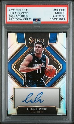 2021 PANINI SELECT SIGNATURES #SGLDC LUKA DONCIC 143/249 PSA 9 AUTO 10