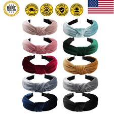 10 Pack Headbands for Women, Fashion Knotted Headbands, Breathable Wide Hairb...