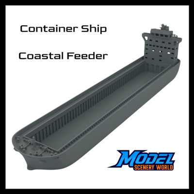 N Scale 1:160 Coastal Feeder Container Ship   Waterline Cut