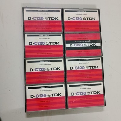 TDK D C120 D 120 Audio cassette Used once 8 cassettes lot Used