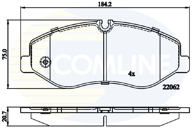 Brake Pad Set For Disc Front Fits Mercedes-Benz V-Class Vito COMLINE CBP02317