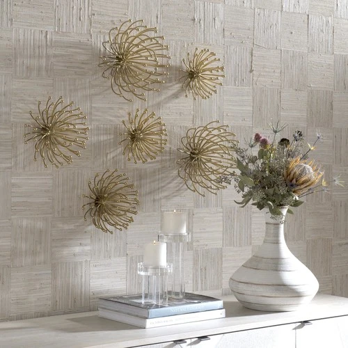 Uttermost 04337 Aga 8" Tall Metal Abstract Sculpture - Set of 3 - Gold - Picture 5 of 6