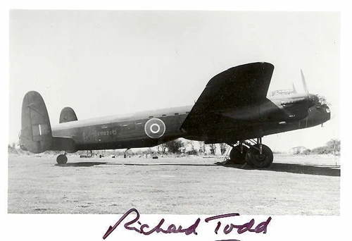 AA3 Dambuster WW2 WWII 617 Sqn RAF Lancaster photo signed Dams Raid actor TODD