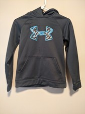 Under Armour Hoodie Youth Medium Loose Fit Preowned UA Logo On Front