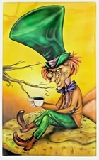 V Syndicate Small Tempered Glass Rolling Tray - Mad Hatter - Shatter Resistant