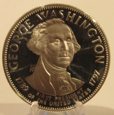 Vintage George Washington Franklin Mint Sterling Silver Round 33.2 grams 106.78 per troy oz
