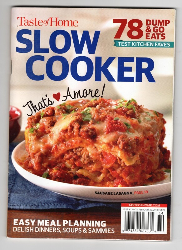 Taste Of Home Slow Cooker 78 Dump & Go Eats (Digest size)