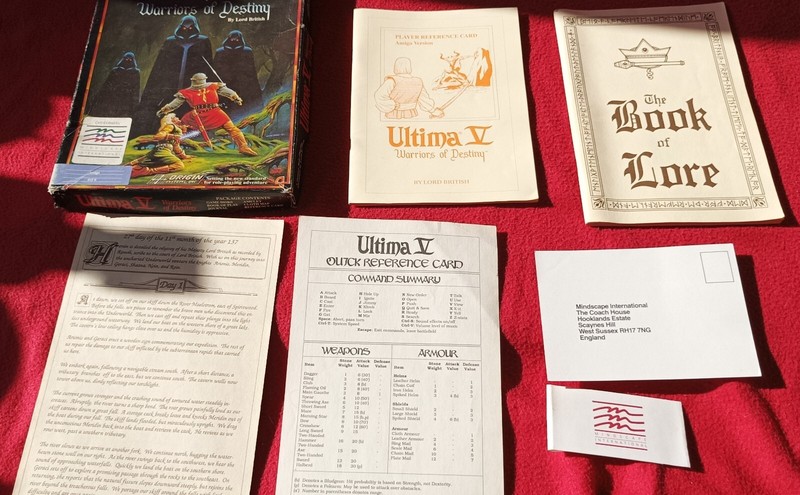 ULTIMA V  Warriors Of Destiny :  Commodore Amiga Boxed Vintage Video Game