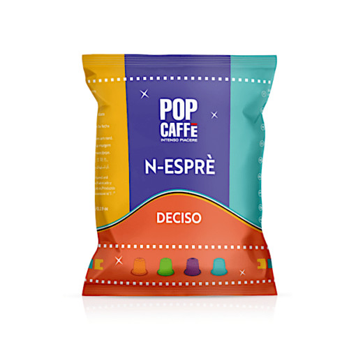 Pop Caffè Naos Deciso: 600 Capsule Compatibili Nespresso Espresso Italiano