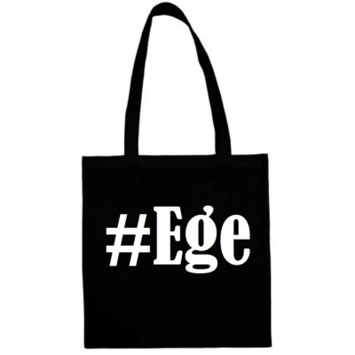 Tasche Beutel Baumwolltasche #Ege Hashtag Einkaufstasche Schulbeutel Turnbeutel