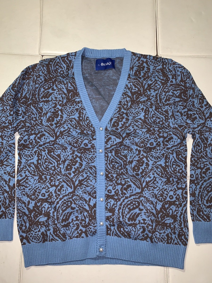 New! Awake Paisley Pearl Button Cardigan Small Sweater | eBay 