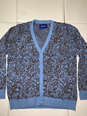 New! Awake Paisley Pearl Button Cardigan Small Sweater | eBay