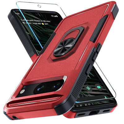 For Google Pixel 9A Case /8A/7 Pro/7/6A Phone Cover Shockproof + Tempered Glass