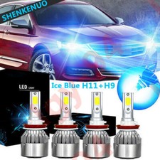Ice Blue Led Headlight Bulb High-lo Beam C6 For Chevy 2006-2013 Impala 2005-2007