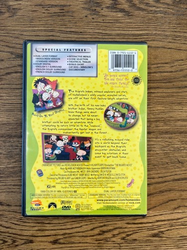 Nickelodeon The Rugrats Movie DVD Full-Length Hit Movie With Interactive Menus - Picture 3 of 3