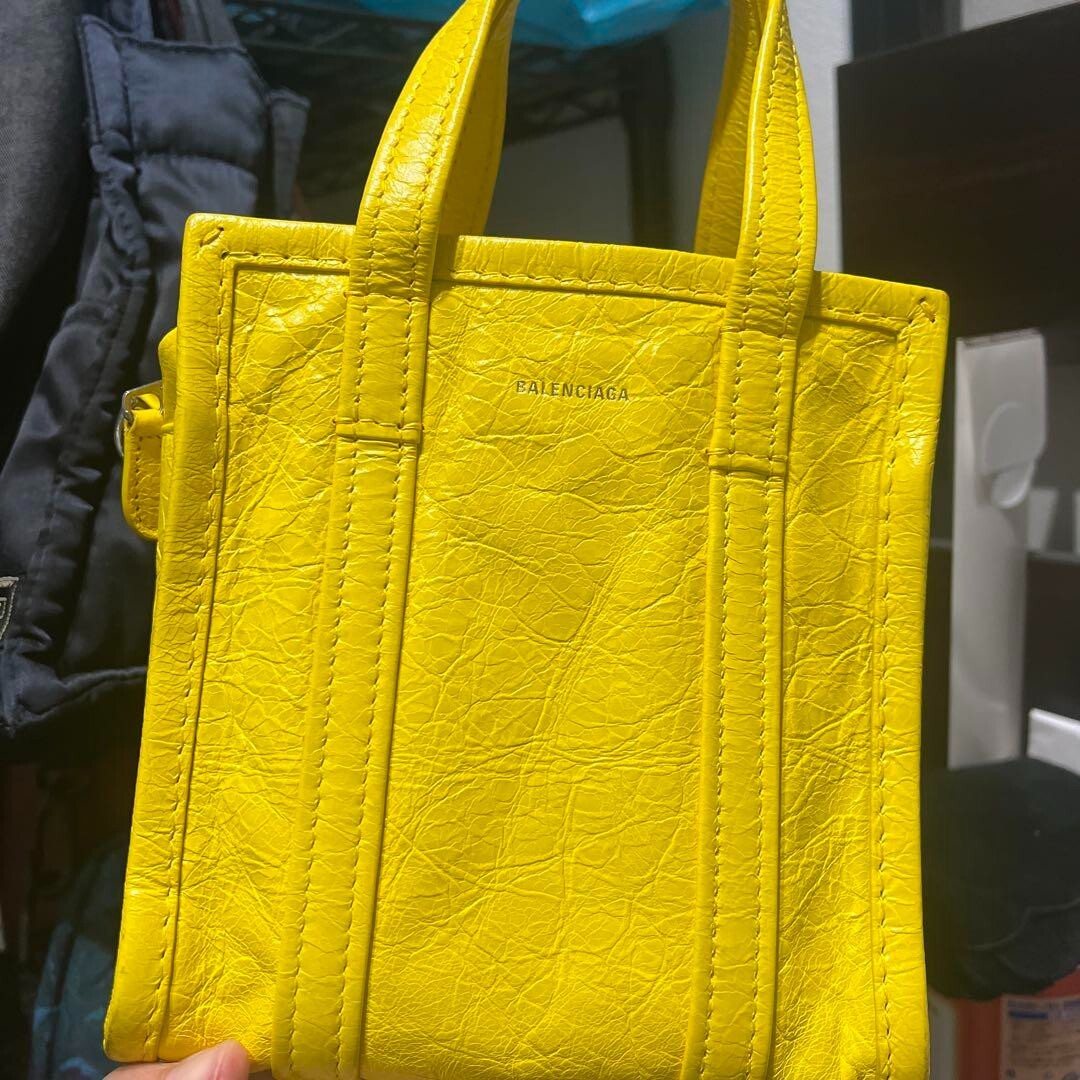 BALENCIAGA Bazaar Shopper XXS 2way Handbag Shoulder Bag Leather 