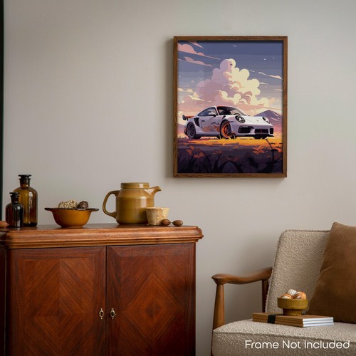 2023 Porsche 911 Car Posters Wall Decor 11x14 Inches Unframed Art - Picture 6 of 8