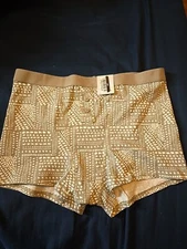 Auden Women's Boy Shorts Gray Polka Dots  Size S 