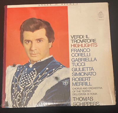 sealed VERDI IL TROVATORE Highlights Franco Corelli etc 1966 Angel S36404