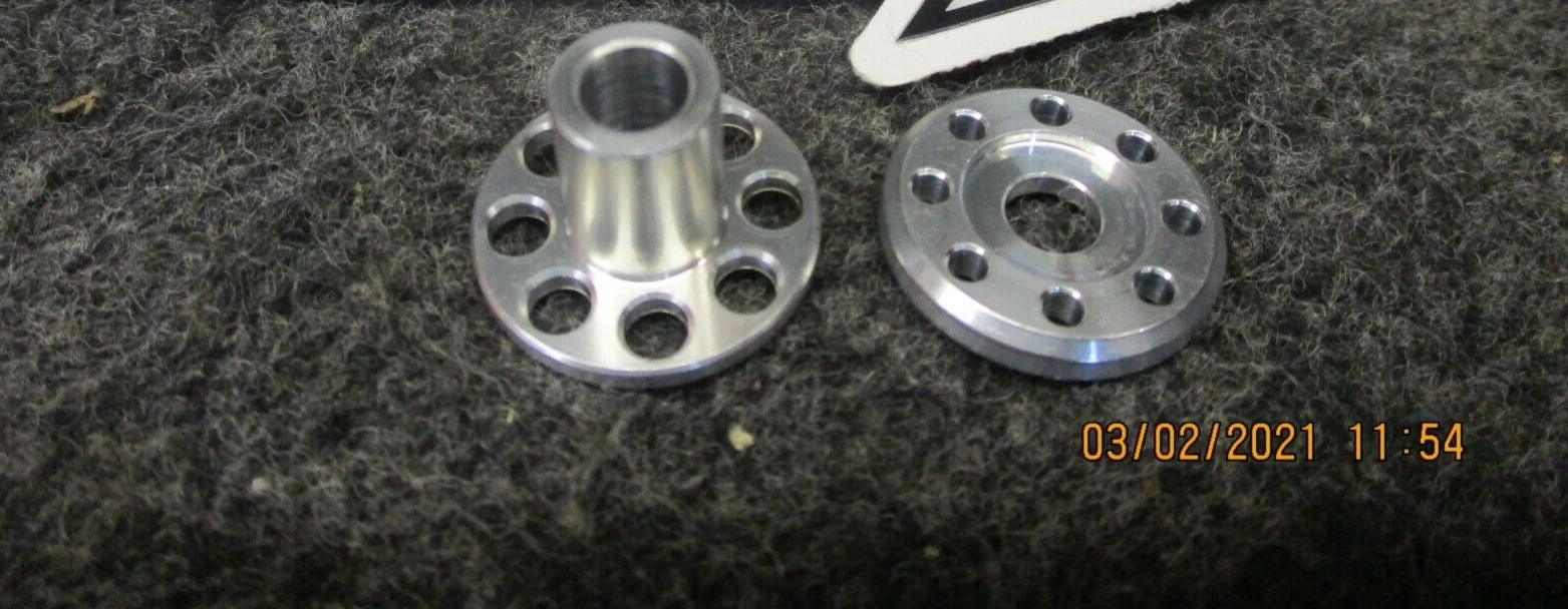 Honda CR125 2004 DOCWOB silver alloy rear silencer top hat washer fitting kit