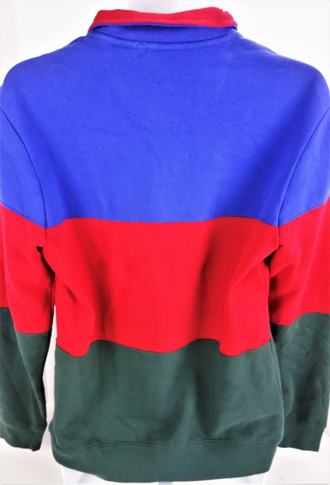 Medium Chaps RL 1/4 Zip Polo Pullover Striped Sweatshirt Embroidered Logo image 6