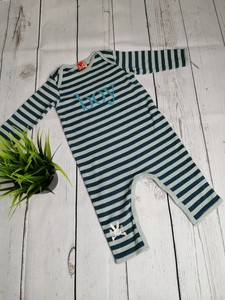 striped baby grow